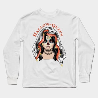 Hallo Queen Happy Halloween Long Sleeve T-Shirt